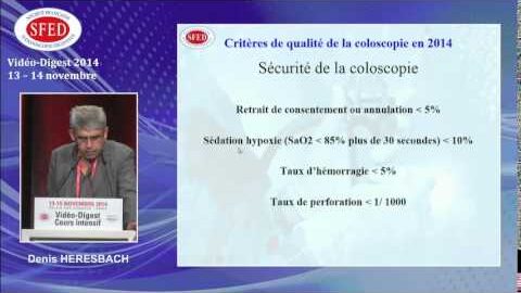 Critères de qualité de la coloscopie en 2014 (vidéo)