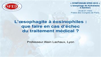 L'œsophagite à éosinophiles : que faire en cas d'échec du traitement médical ?