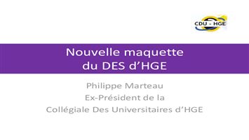 Nouvelle maquette du Diplôme d’Etudes Spécialisées d’Hépato-Gastro-Entérologie