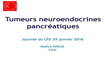 Tumeurs neuro-endocrines pancréatiques