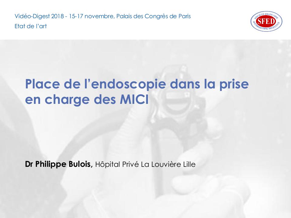 Place de l’endoscopie dans la prise en charge des MICI