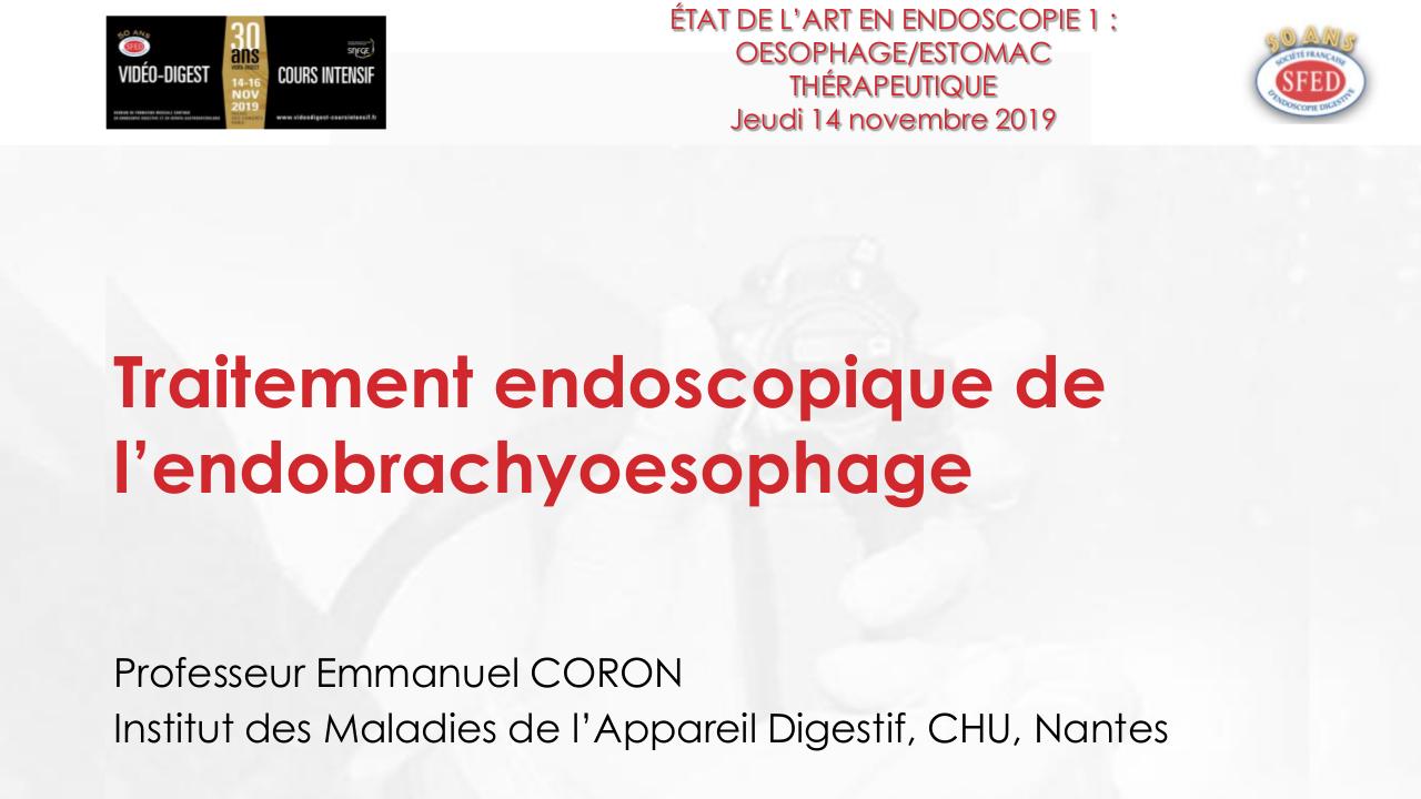 Traitement endoscopique de l'endobrachyoesophage