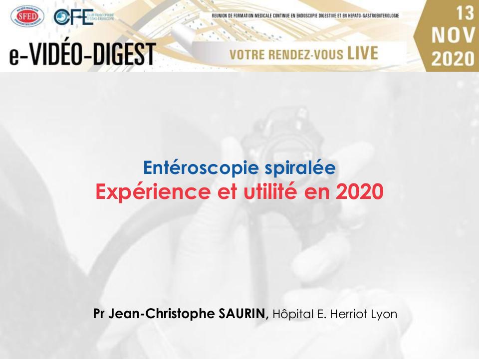 Entéroscopie spiralée : expérience et utilité en 2020