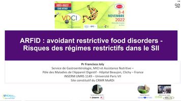 ARIFD : avoidant restrictive foot disorders - Risques des regimes restrictifs dans le SII