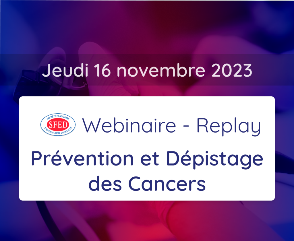 Webinaire Prévention et dépistage des cancers - Replay