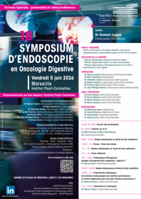 Affiche du 18e Symposium d'Endoscopie en Oncologie Digestive